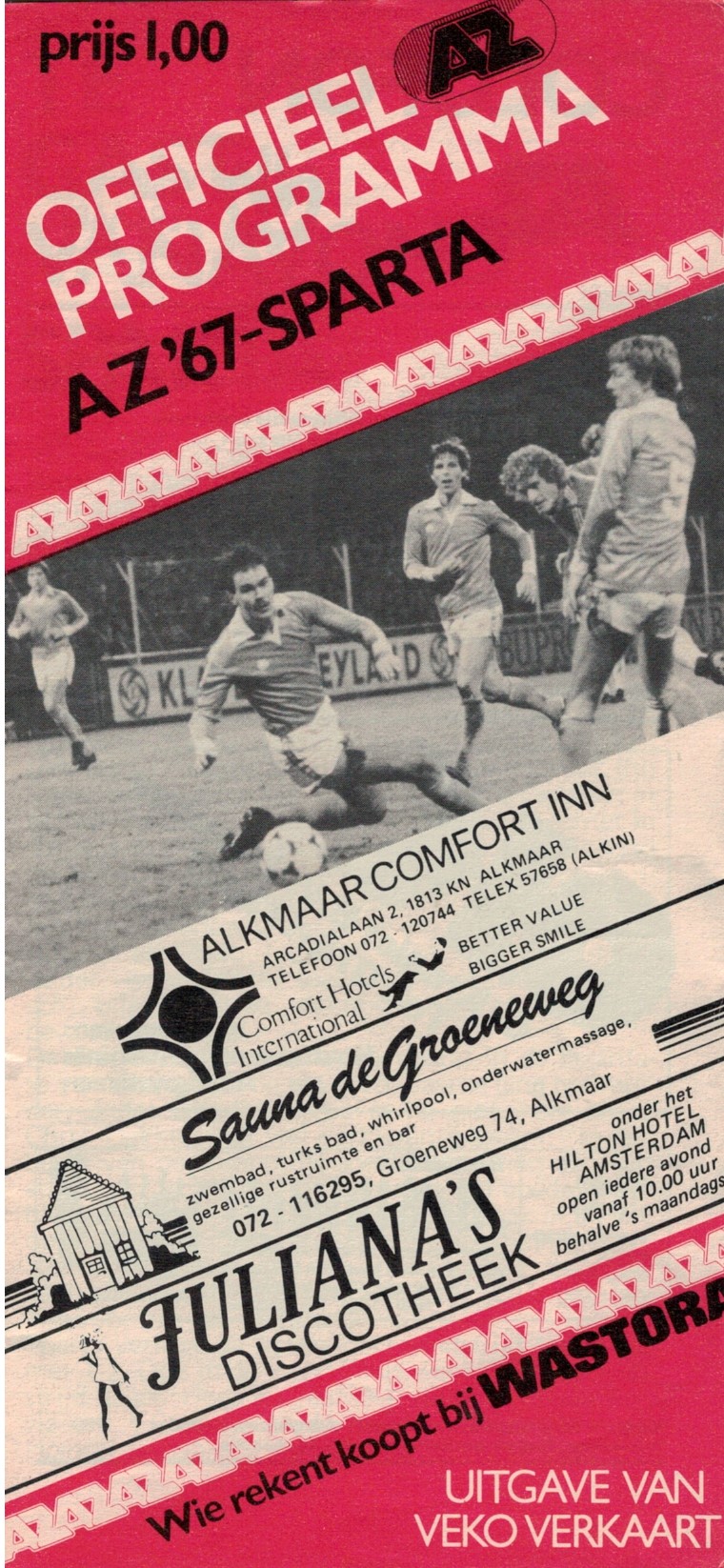 AZ Programma 28-apr-1982 Sparta thuis beker